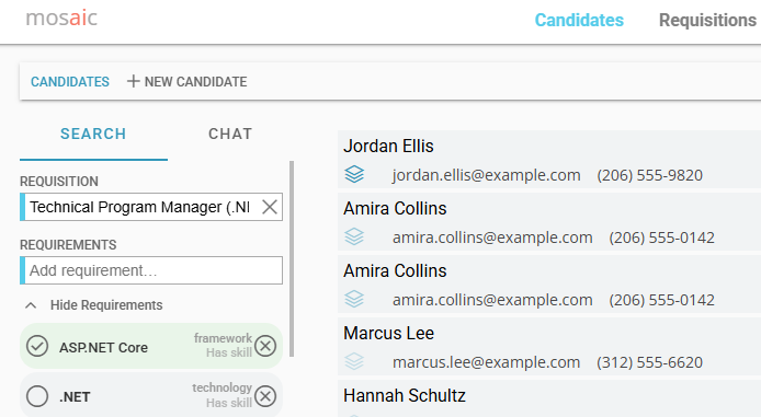 How it works, applicant listing