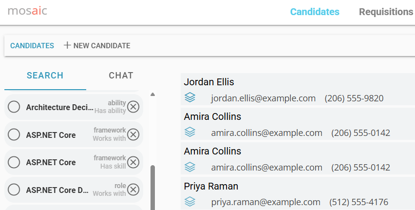 How it works, applicant listing